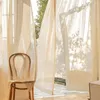 Rideau respirant fenêtre facile à installer Polyester infroissable panneau perforé décor à la maison