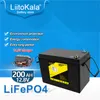 LiitoKala 12V 200AH lifepo4 lithium battery 4s 12.8V with voltage display for 1200w inverter boat golf cart UPS
