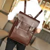 Briefcases Business office Laptop Backpack Men Multifunction School bags Designer PU Leather backbag women Travel bag pack Casual 2310