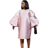 Etniska kläder 2023 Plus Size African Dress for Women Fashion Dashiki Long Sleeve Ruffles Ankomst Robe Elegant Party