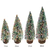 Christmas Decorations Artificial Tree Natural Wooden Window DIY Desktop Craft Green Pine Xmas Party Decor Festival Supplies