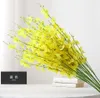 The latest 5 fork simulation flower dancing blue yellow fake flowers a variety of color choices support custom logo