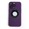 Lens Filmi ile Manyetik Kablosuz Şarjlı Telefon Kılıfı İPhone 14 için Hollow Logo Deliği Plus 13 12 11 Pro Max Moda Pc Sabit Kapak Anti Drop Shockproof
