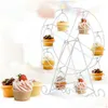 Outils de pâtisserie à cuisson 8 tasses en métal ferris roue de gâteau de gâteau de gâteau de gâteau de gâteau de mariage anniversaire de fête de fête de fête de décoration