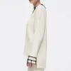 Maglioni da donna 2023 Maglione lavorato a maglia Donna Pullover oversize Autunno Inverno Manica lunga allentata Beige Irregolare Streetwear Top