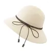 Chapeaux à large bord 2023 été plage chapeau paille disquette grande casquette femme pliable UV protéger voyage décontracté pour les femmes