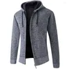 Männer Pullover IN Strickjacke Herren Mit Kapuze Kragen Fleece Warme Mantel Männer Hoodies Jacke Dicke Volle Feste Männliche Mäntel