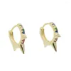 Hoop Earrings Colroful Multi Color Cz Fashion Jewelry Minimal Delicate Mini Small Huggie Hoops Cute Adorable Girl Women