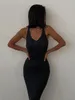 Sukienki imprezowe łańcuch Wannathis Backless Seksowne kobiety Pearl Elegancki klubowa odzież bodycon bez rękawów Vestidos Elegantes Para Mujer 230104