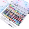 New 90Color Solid Watercolor Paint Portable Basis Pearl Neone Set for Painting Art Supplies