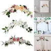 Decoratieve bloemen kunstmatige bruiloft boog bloem arrangement slinger krans bloemen swag voor ceremonie home lintel decoratie