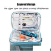 Aufbewahrungsbeutel eingeborene thermische K￼hler -Picknicktasche Gro￟e zusammenklappbare Tasche Bunchbox Erfrischungsgetr￤nke mit Tabelle Tasche wasserdichte Drop de dhx5a