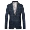 Men's Suits 2023 Spring Autumn Check Design Blazer Men Fashion Stylist Coat Suit Jacket Casual Chaqueta Traje Hombre