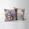 Pillow Case Provence Kissen Lavender Dekoracyjna sofa Poduszka Pokrywa spersonalizowane kwiaty Baby Birth Prezenty rzut 230104