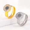 Cluster gaat Tyo Rhinestone Inlay roestvrij staal geometrische vinger charme sieraden trouwfeest cadeau voor paar drop groothandel