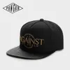 Snapbacks Pangkb Brand Against the Cap the World Hip Hapback Hat dla mężczyzn dla kobiet dorosłych na świeżym powietrzu Baseball Cap Bone 0105