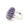 YOWOST piedras preciosas naturales anillo redondo Color plata Reiki Árbol de la vida envoltura de alambre anillos de dedo tamaño ajustable para Mujeres Hombres joyería BT013