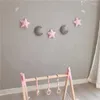 Decorative Figurines Nordic Felt Stars Moon String Star Garland Party Banner Tent Bed Mat Baby Shower Kids Room Nursery Home Decor Hanging