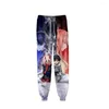 Herenbroek Hip Hop Anime Darling in de Franxx Zero Two Cosplay Sweat Elastic Band Slim Joggers broek 3D -print zweetbroeken