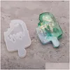 ベーキングペストリーツールKawaii Shaker Sile Mold Resin Heart Star Moon Ice Cream UV Epoxy Mod