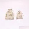 Jewelry Pouches Bags Cotton Dstring Pouch Gift Bag Wedding And Festivals Packaging Decoration Favor Holder 10X13Cm/13X17Cm Drop Del Dhtgj