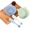 Bowls 12CM Big-eared Children's Scald And Drop-proof Bowl Spoon Wheat Environmental Protection Straw Noodles Rice Bow