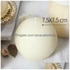 Candles Romantic Unscented White Spherical Candle Valentines Day Home Event Party Decoration Paraffin 1416 Hours Burning Time Drop D Dh1Or