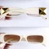 Diseñador Mujeres Gafas de sol VA4105 Tendencia de la moda Placa ovalada rectangular Marco de rayas en blanco y negro Gafas de hombre Diseñadores Top Caja de gafas de sol Heatwave