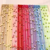 Curtain Door String Rose Flower Window Thread Hanging Valance Divider Decorative For Party Bedroom Wedding 230104