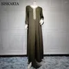 Robes décontractées Ethnique Brief Maxi Dress 2023 Dentelle Col V Lâche Une Ligne Arabe Oman Turquie Asie Du Sud-Est Moyen-Orient Islamique Femmes Vêtements