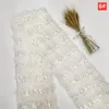Tissu d'habillement paillettes broderie Tulle maille dentelle pour la couture robe robes de mariée blanc rose pêche vert par la cour