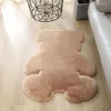 brun fluffig matta