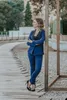 Black Blue Women Pants Suits Slim Fit Celebrity Outfits Evening Party Mother of the Bride Wedding Formal 2 pcs