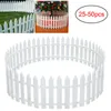 Dekoracje świąteczne Tinksky White Picket Fence Miniature Home Garden Xmas Tree Wedding Party Dekoracja (25 sztuk)