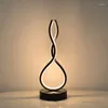 Table Lamps Modern LED Lamp Bedside Light Desk Spiral Living Room Bedroom Night Home Lighting Fixture Decoration