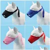 Vêtements pour chiens Muselière Masque réglable en tissu pour chiens de compagnie Anti-morsure Arrêter d'aboyer Petite grande bouche Muselières Accessoires Drop Delivery Hom Dhhnq