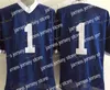 American College Football Wear Thr Penn State Nittany Lions # 26 Saquon Barkley 2 Marcus Allen 88 Mike Gesicki # 9 No Name Navy Blue White Stitched NCAA College Jerseys