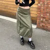 Gonne 2023 Harajuku Lazy Cargo Techwear Gonna con coulisse Hip Hop Punk Y2K Skater Gothic Grunge Solid Vintage Fairycore Dritto