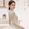 Ethnic Clothing Wedding Dress Bridal Main High Class Long Sleeve French Heavy Industry Large Tailed Guofeng Girl