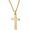 Europeisk och amerikansk personlighet Cross Pendant Men's Necklace hela kvinnors halsband253T