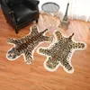 Alfombras nórdicas para sala de estar, alfombra antideslizante con estampado de tigre y leopardo de piel de vaca, alfombra antideslizante para decoración del hogar, alfombra con estampado de animales