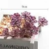 Decorative Flowers Mini Potted Artificial Green Succulent Plants Bonsai Set Fake Flower Vase Home Balcony Decoration Wholesale