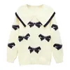 Women's Sweaters Bow Sweet Plus Large Size Oversize Korean Style Fashion Pullovers For Autumn Clothing Ladies Sweater 2023 Tops Blouses