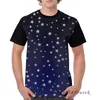 Herren-T-Shirts, lustige Familien-passende Kleidung, silbernes Sternmuster, Herren-T-Shirt, All-Over-Print, Damen-T-Shirt, Kind, kurzärmeliges Oberteil, T-Shirt