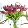 Decorative Flowers 10pcs Artificial Silk Tulip Wedding Family Party Decoration Home Living Jewelry Holiday Gift Flower