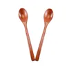 Dinnerware Sets Wooden Spoons 30 Pieces Wood Soup For Eating Mixing Stirring Long Handle Spoon Kitchen Utensil