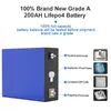 4 pièces de batterie LiFepo4 de qualité A, 3.2V, 200ah, 100%, pleine capacité, Rechargeable, Lithium, fer, Phosphate, pour système électrique