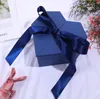Hjärtformad presentförpackning med handgåvor Drawer Box Lipstick Parfym Bow Set Packaging Portable Paper Case SN4776