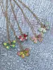 Pendant Necklaces 5Pcs Colorful Dripping Oil Enamel Butterfly Necklace Charm Gold Plated Chain For Women Jewelry Statement Gift