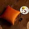 Taie d'oreiller Luxe Throw cas Orange Couleur Velours Points Poule Motif Canapé Coussin Couvre Mode Décoratif Couverture Carrée 230104